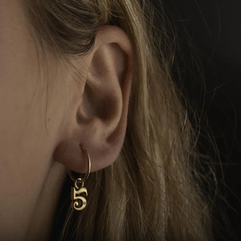 Mini Diamond Number Charm by Alessa Rocks