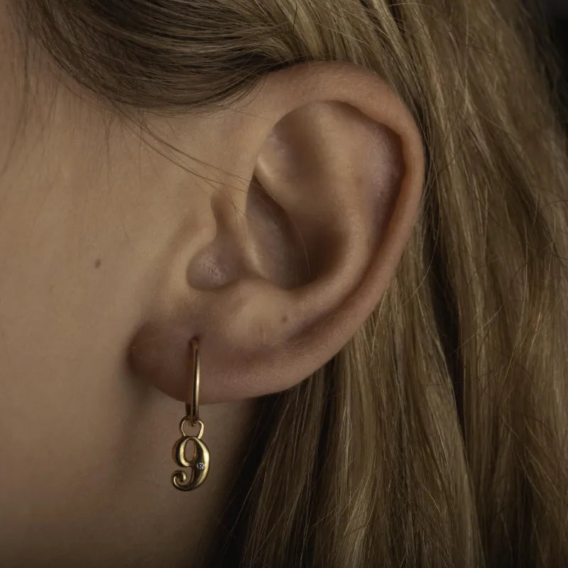 Mini Diamond Number Charm by Alessa Rocks