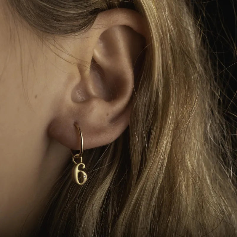 Mini Diamond Number Charm by Alessa Rocks