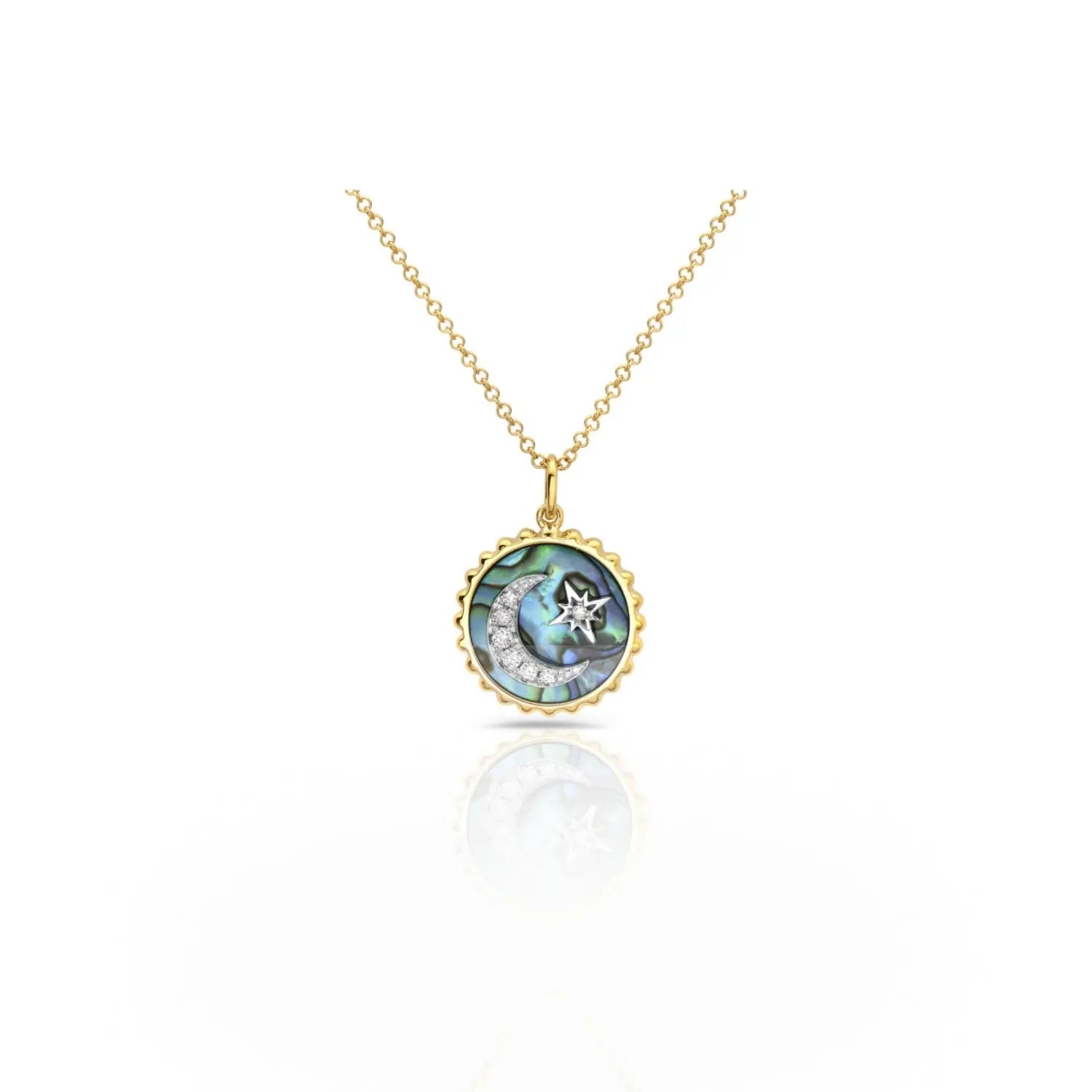 Moonlit Dream Abalone Pendant Necklace-Princess Jewelry Shop