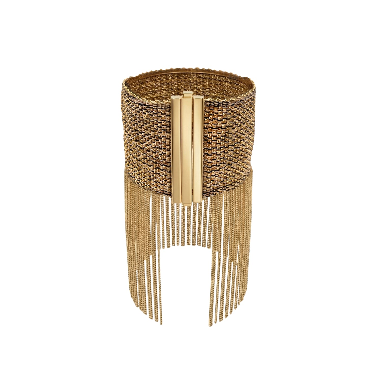 Morocco Silk Fringe Bracelet in Yellow Gold-Dipped Silver
