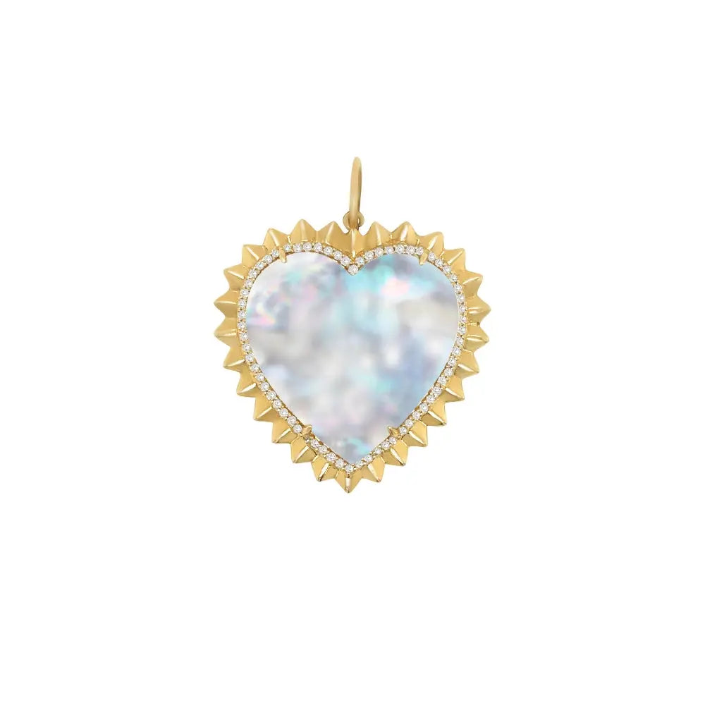 Mother of Pearl Heart Pendant-Princess Jewelry Shop