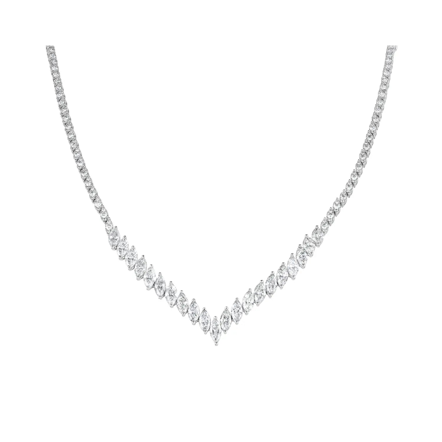 Multi Marquise Diamond Necklace-Princess Jewelry Shop