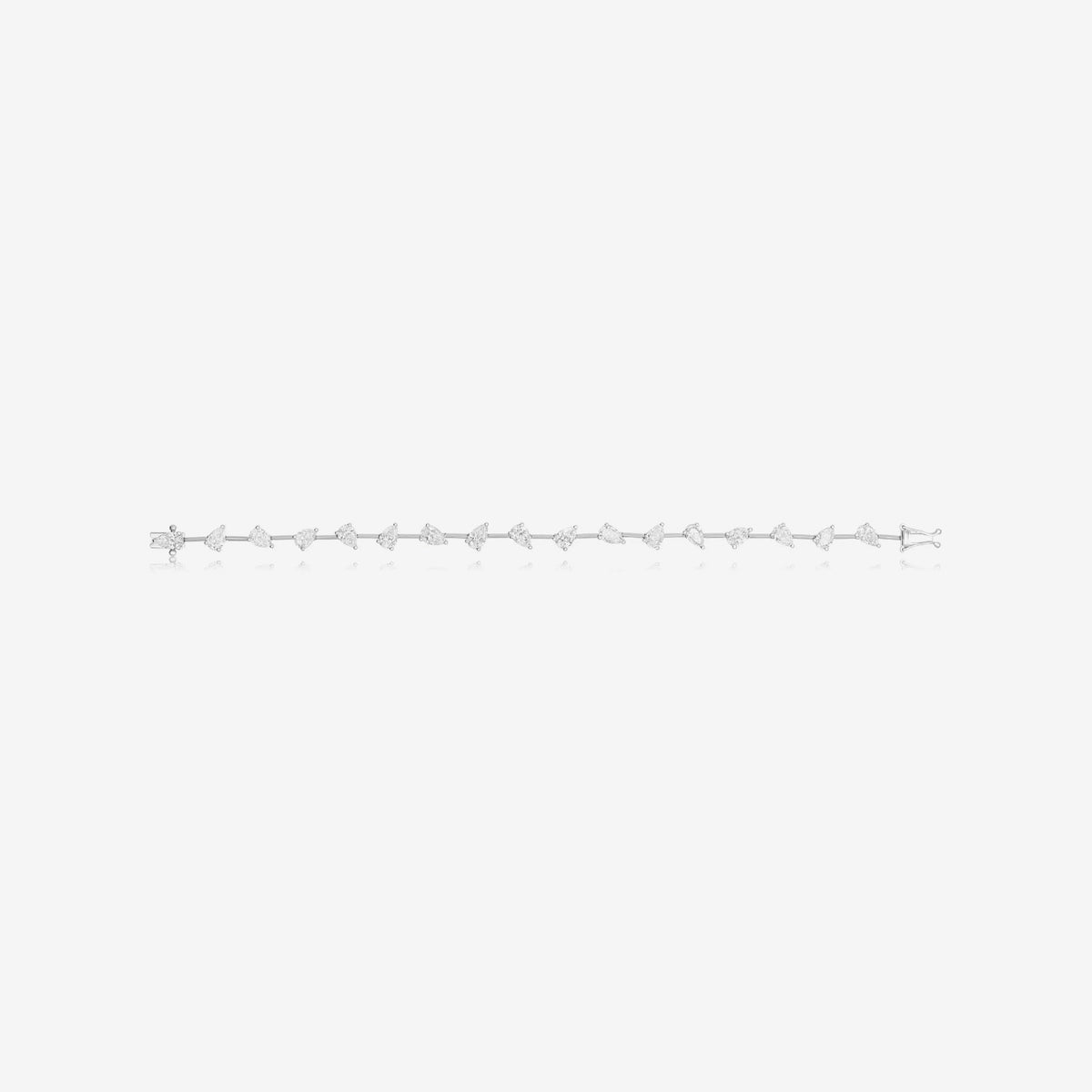 Multi-Shape Diamond Bracelet in White Gold | JJ Jewelry