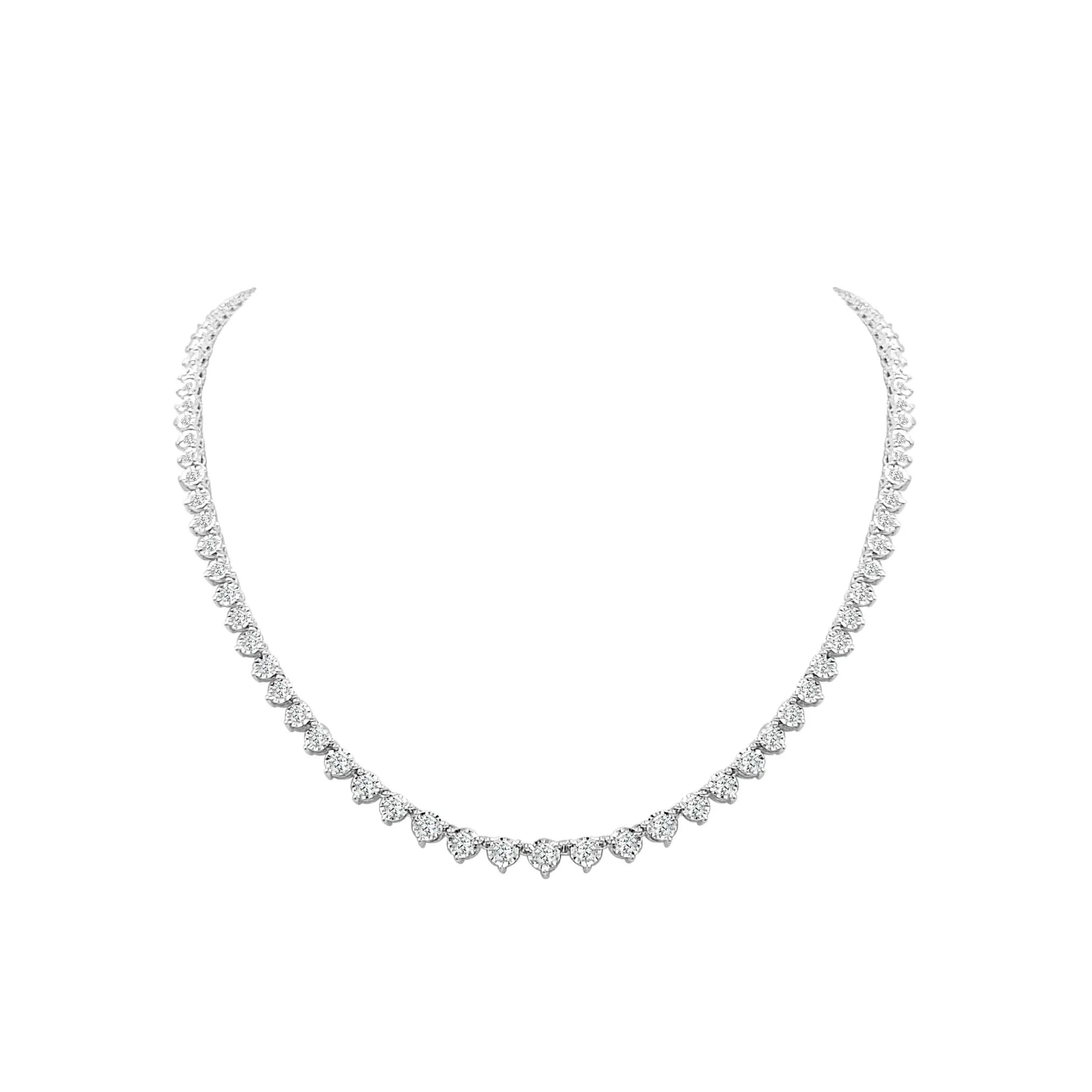 Mylene Graduated Diamond Tennis Necklace-Princess Jewelry Shop