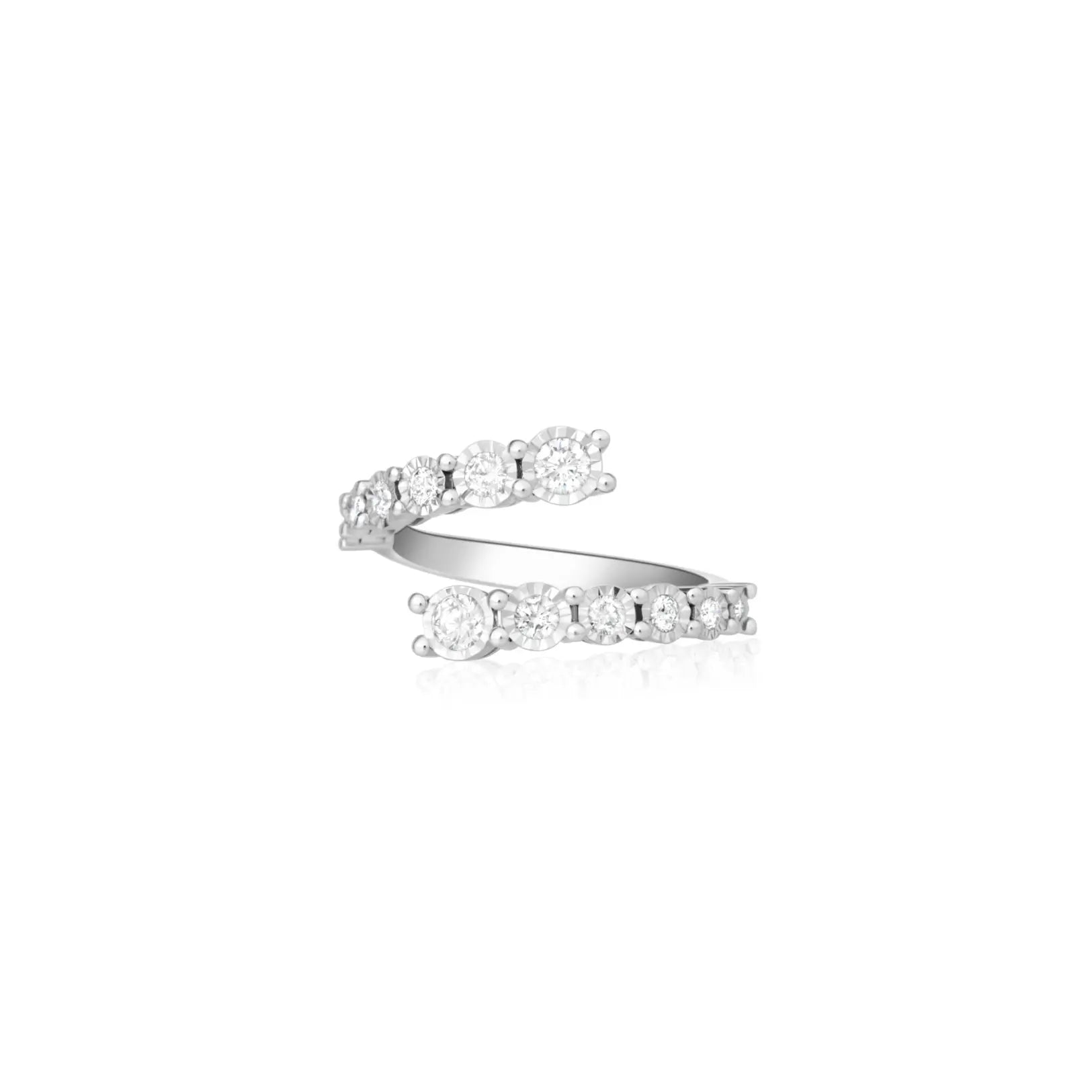 Open Twist Diamond Ring-Princess Jewelry Shop