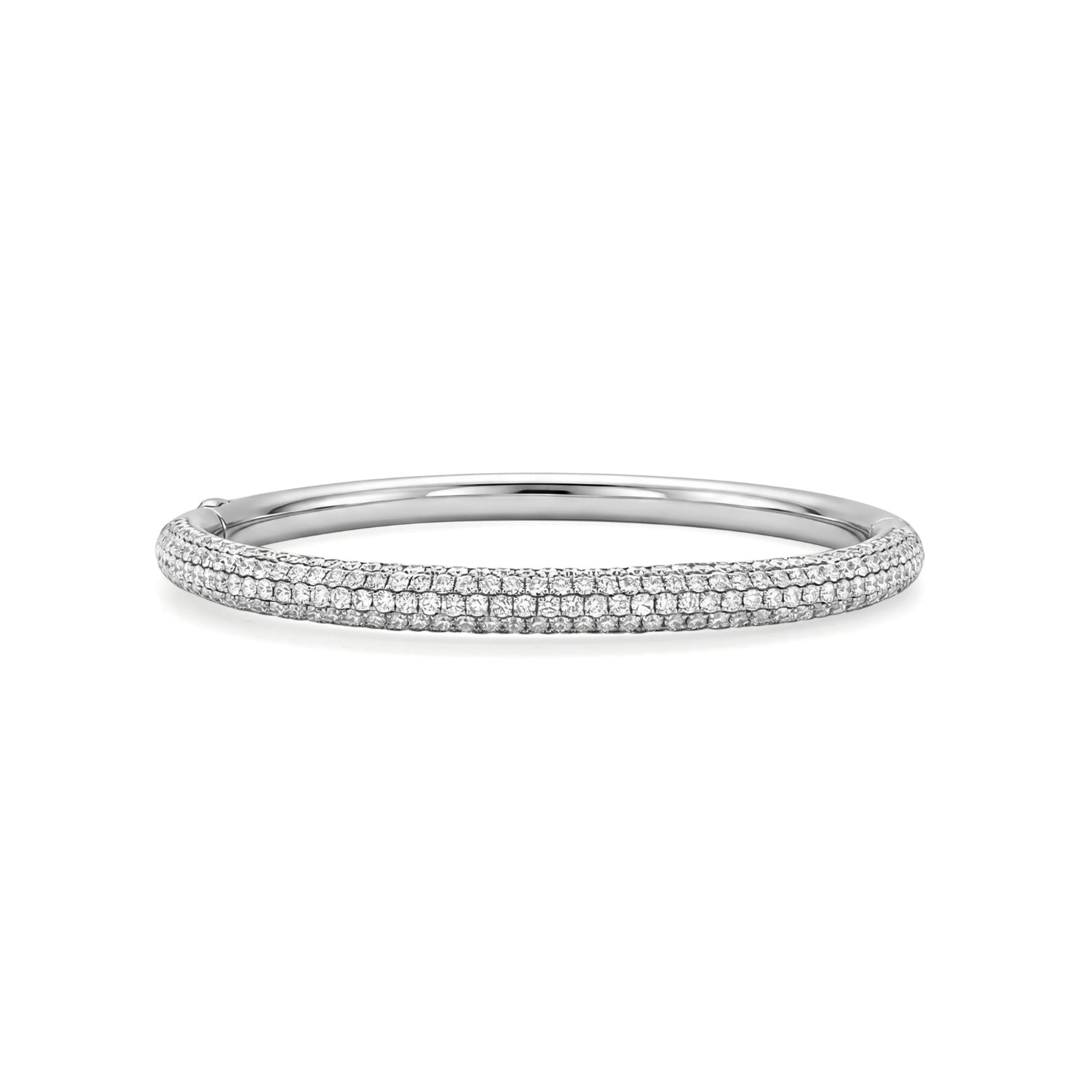 Pavé Diamond Bangle Bracelet in 18K Gold
