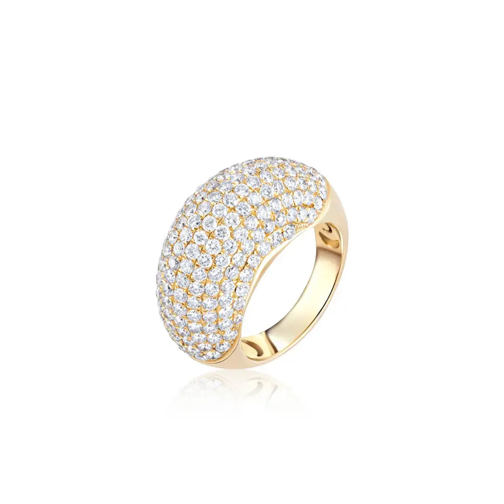   Pave Diamond Bold Doughnut Ring Princess Jewelry Shop