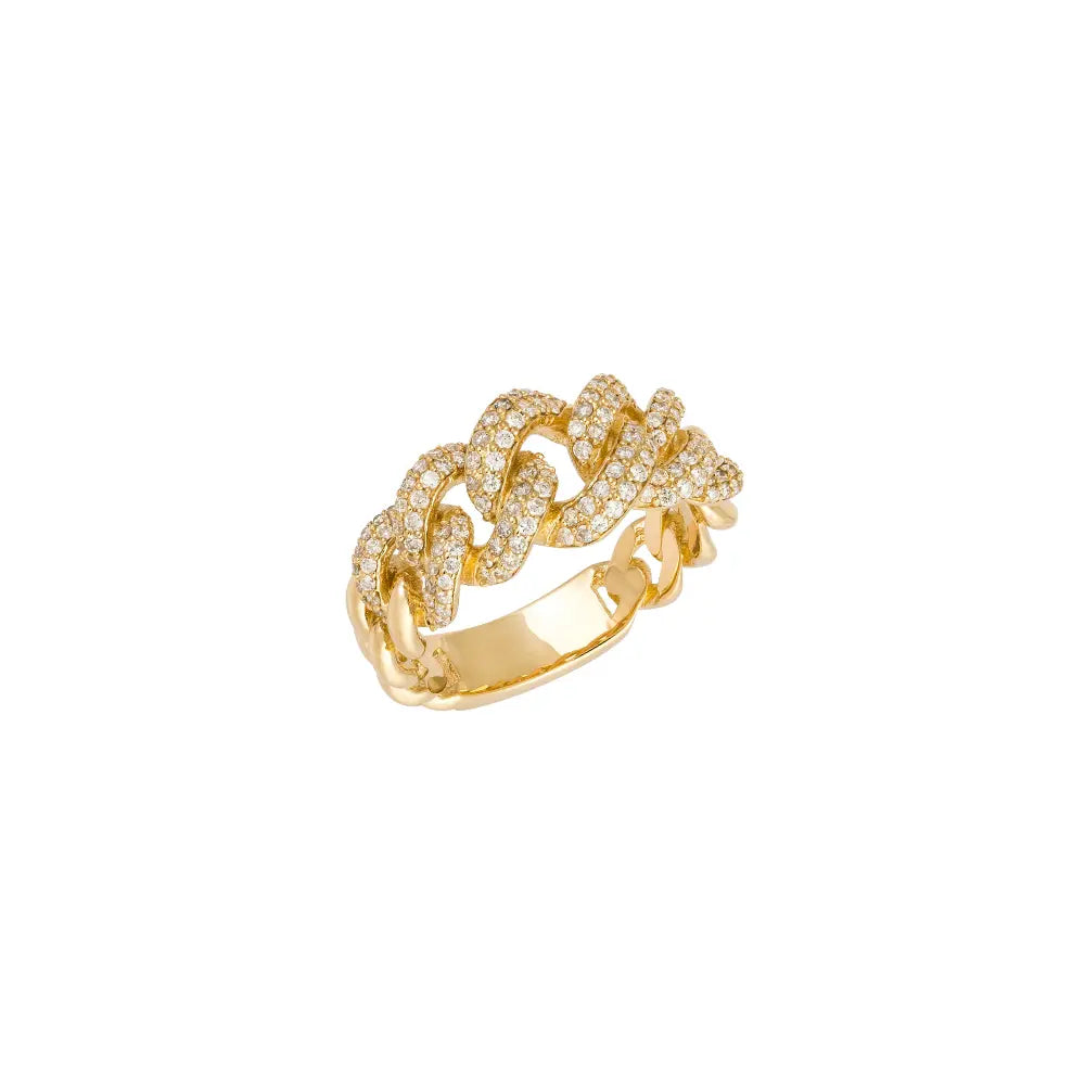 Pave Diamond Chain Ring-Princess Jewelry Shop