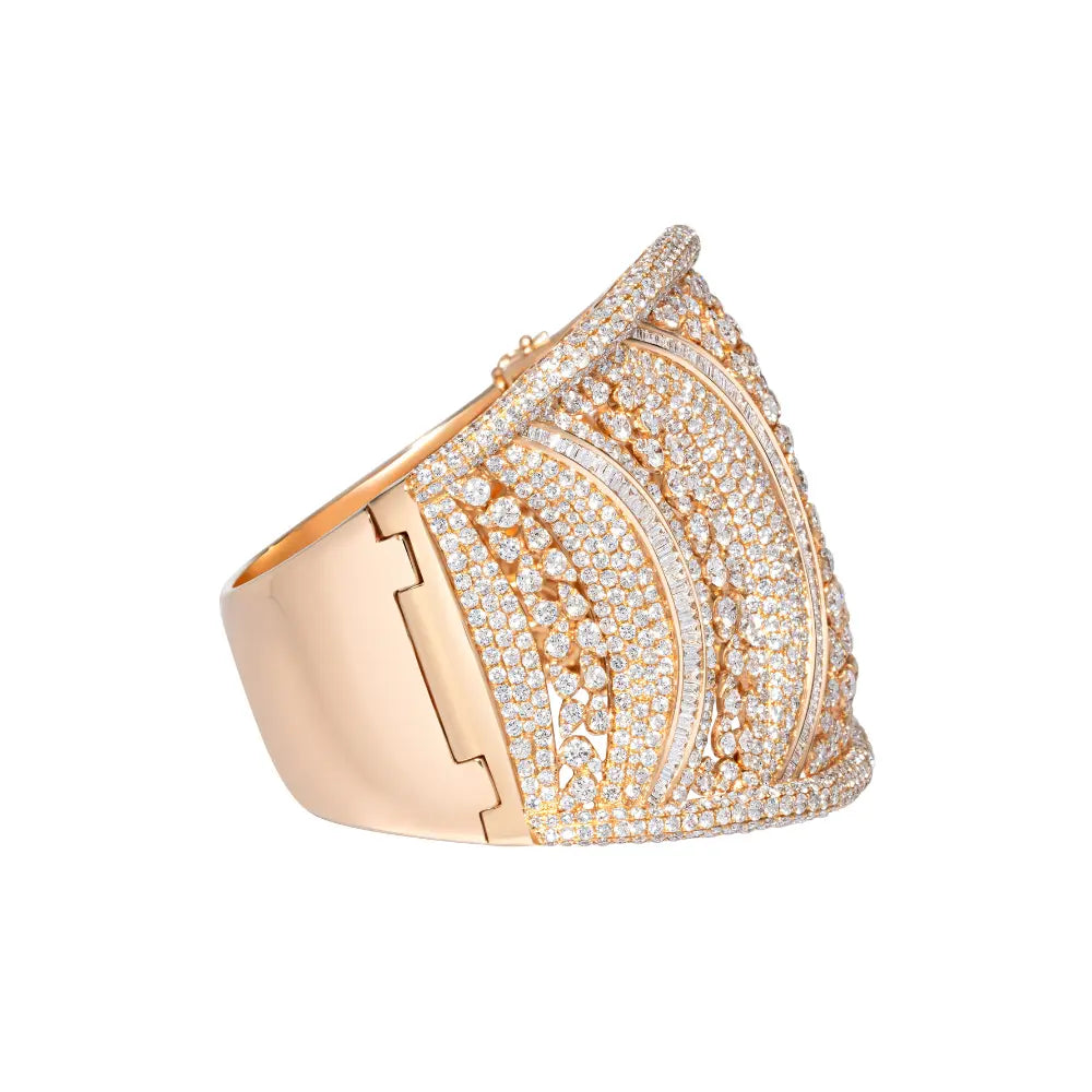 Pave Diamond Cuff Bracelet-Princess Jewelry Shop