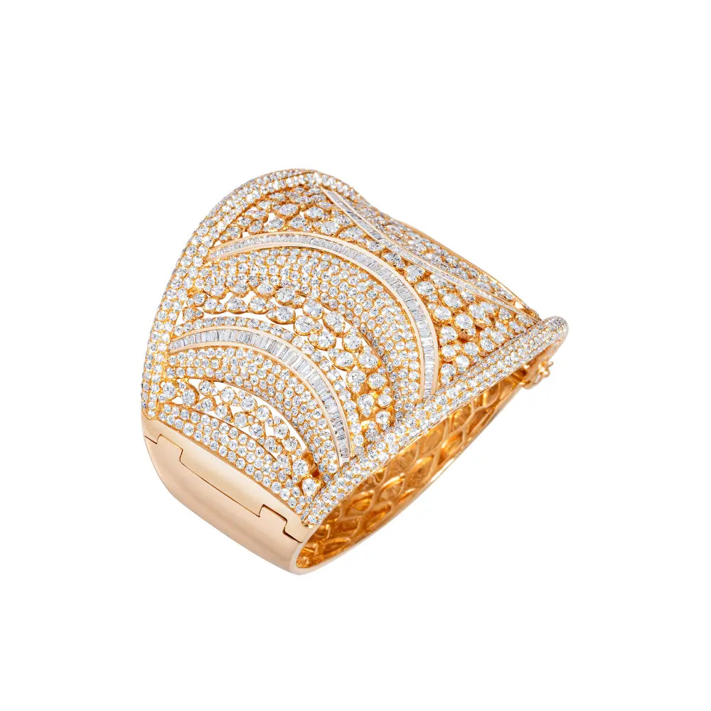 Pave Diamond Cuff Bracelet-Princess Jewelry Shop