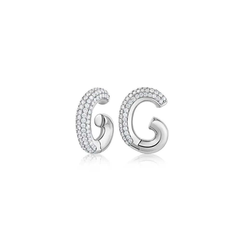 Pave Diamond Ear Cuffs-Princess Jewelry Shop