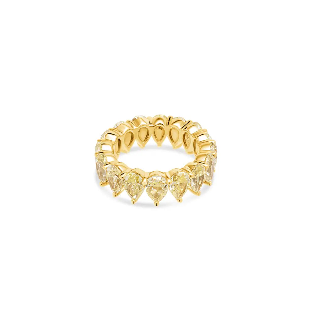 Pear Shaped Yellow Diamond Eternity Band-Princess Jewelry Shop