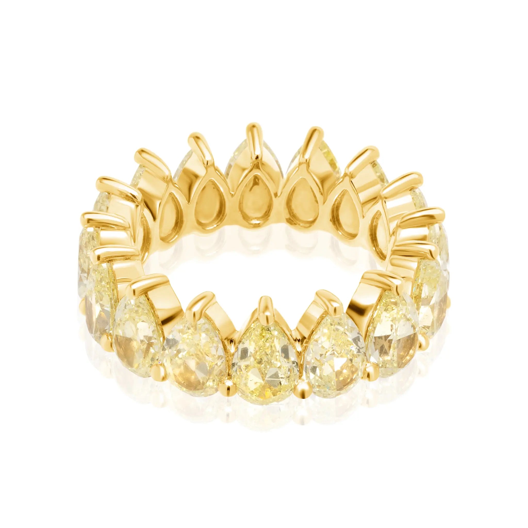 Pear Shaped Yellow Diamond Eternity Band-Princess Jewelry Shop