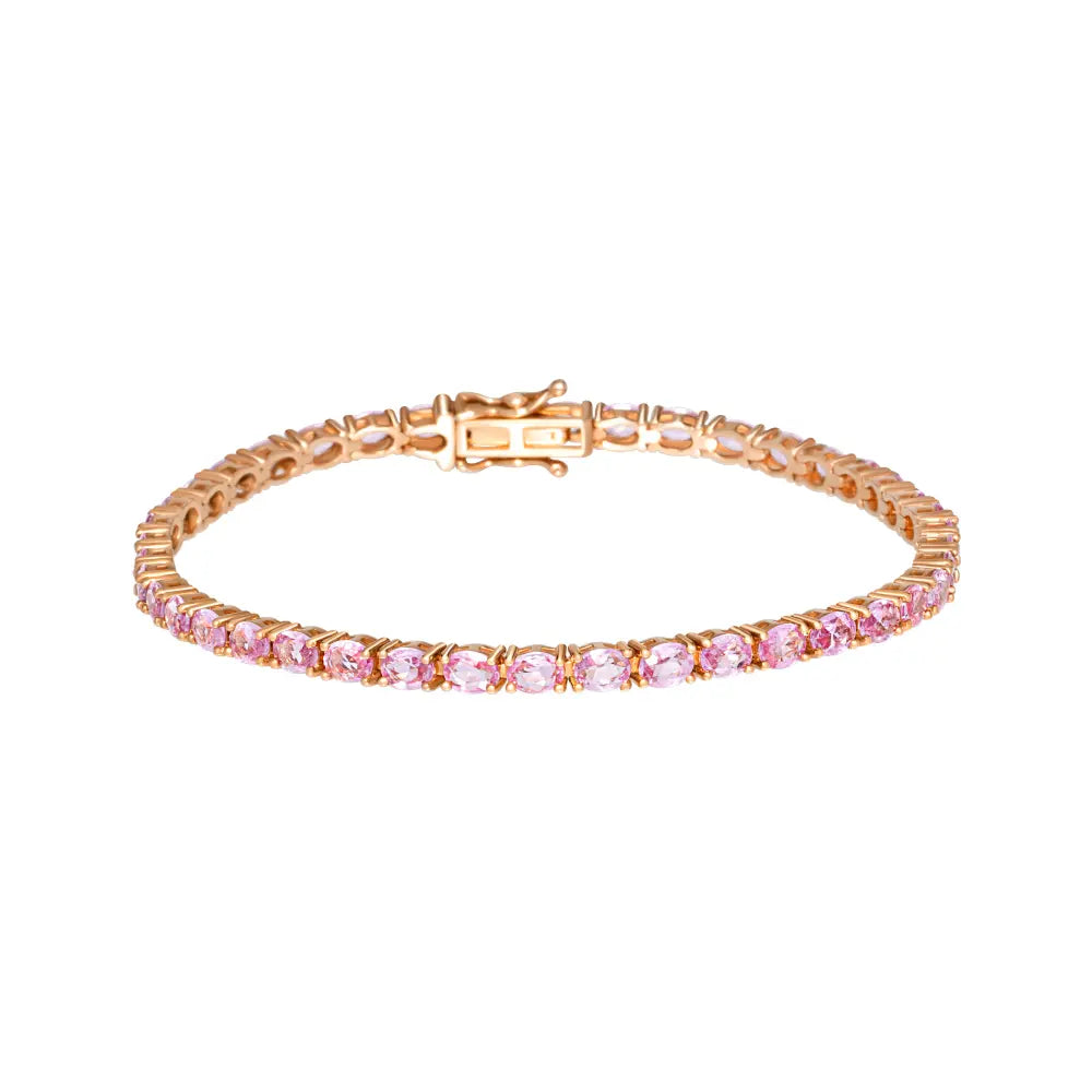 Pink Sapphire Bracelet-Princess Jewelry Shop