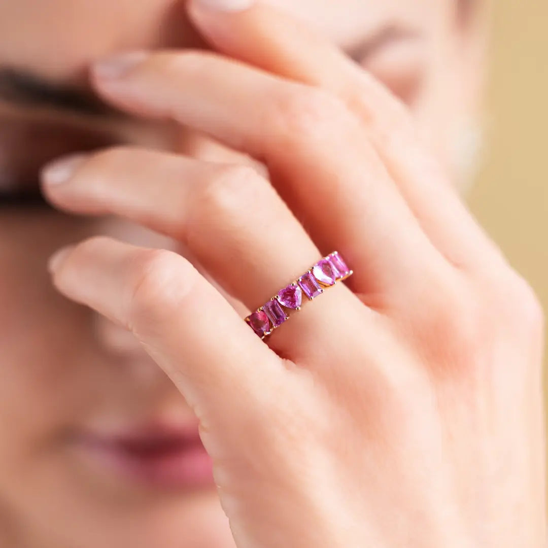 Pink Sapphire Multi-Shape Ring-Princess Jewelry Shop