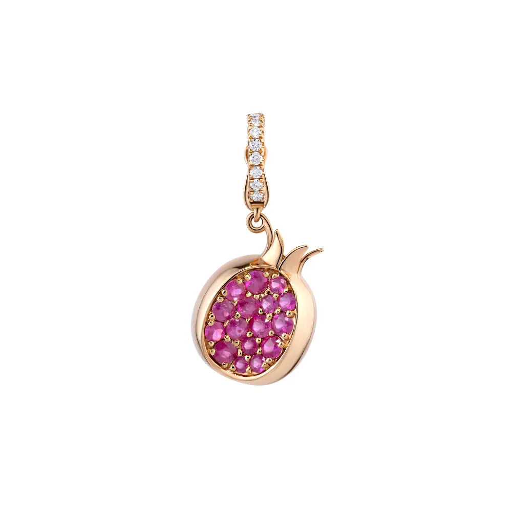 Pomegranate Ruby & Diamond Pendant-Princess Jewelry Shop