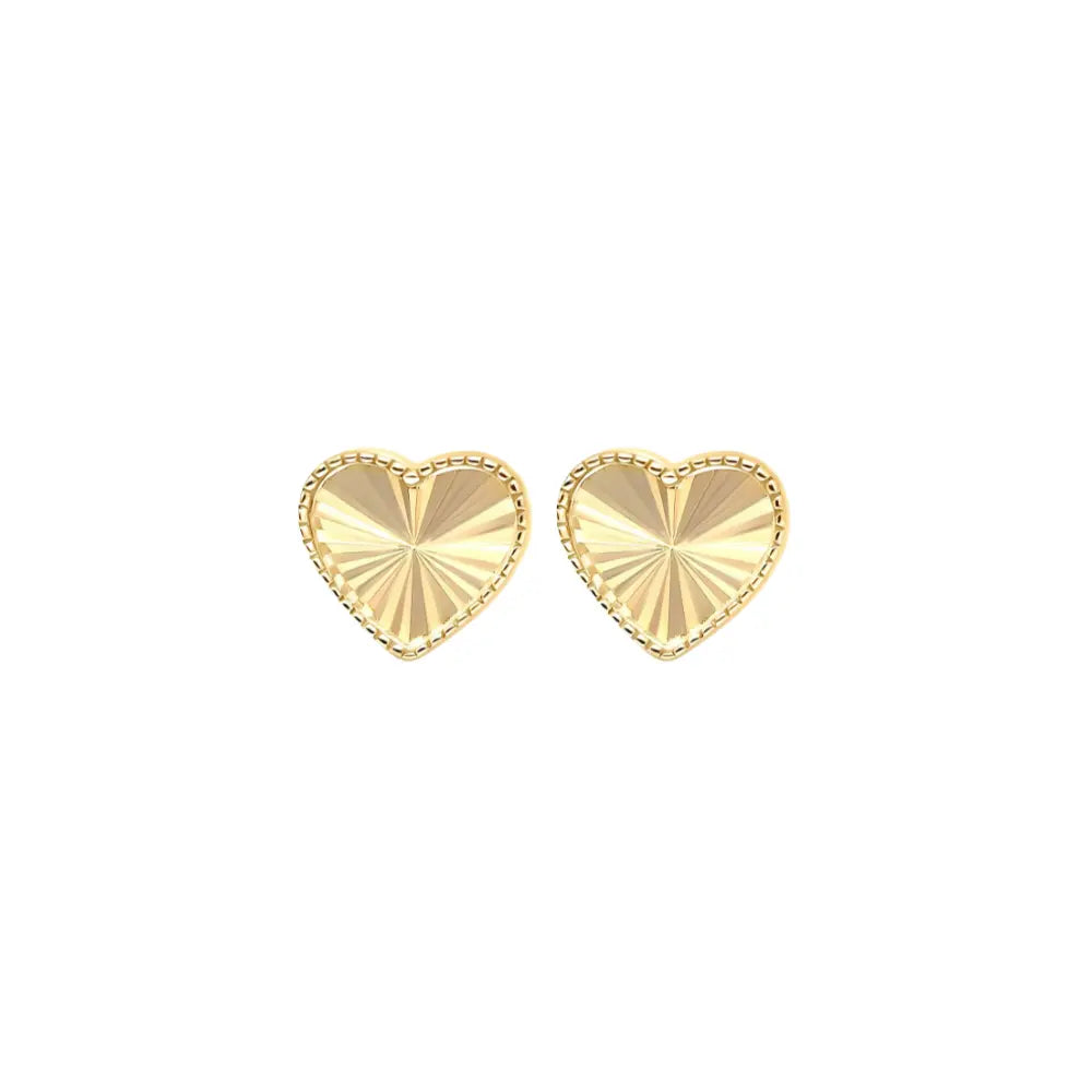   Radiant Heart Stud Earrings Princess Jewelry Shop