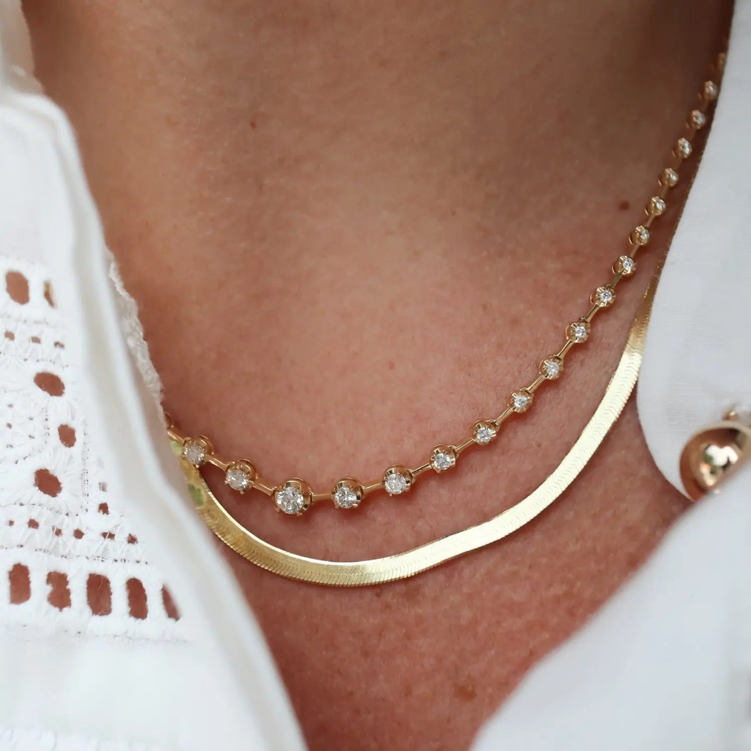 Renata Diamond Tennis Necklace-Princess Jewelry Shop