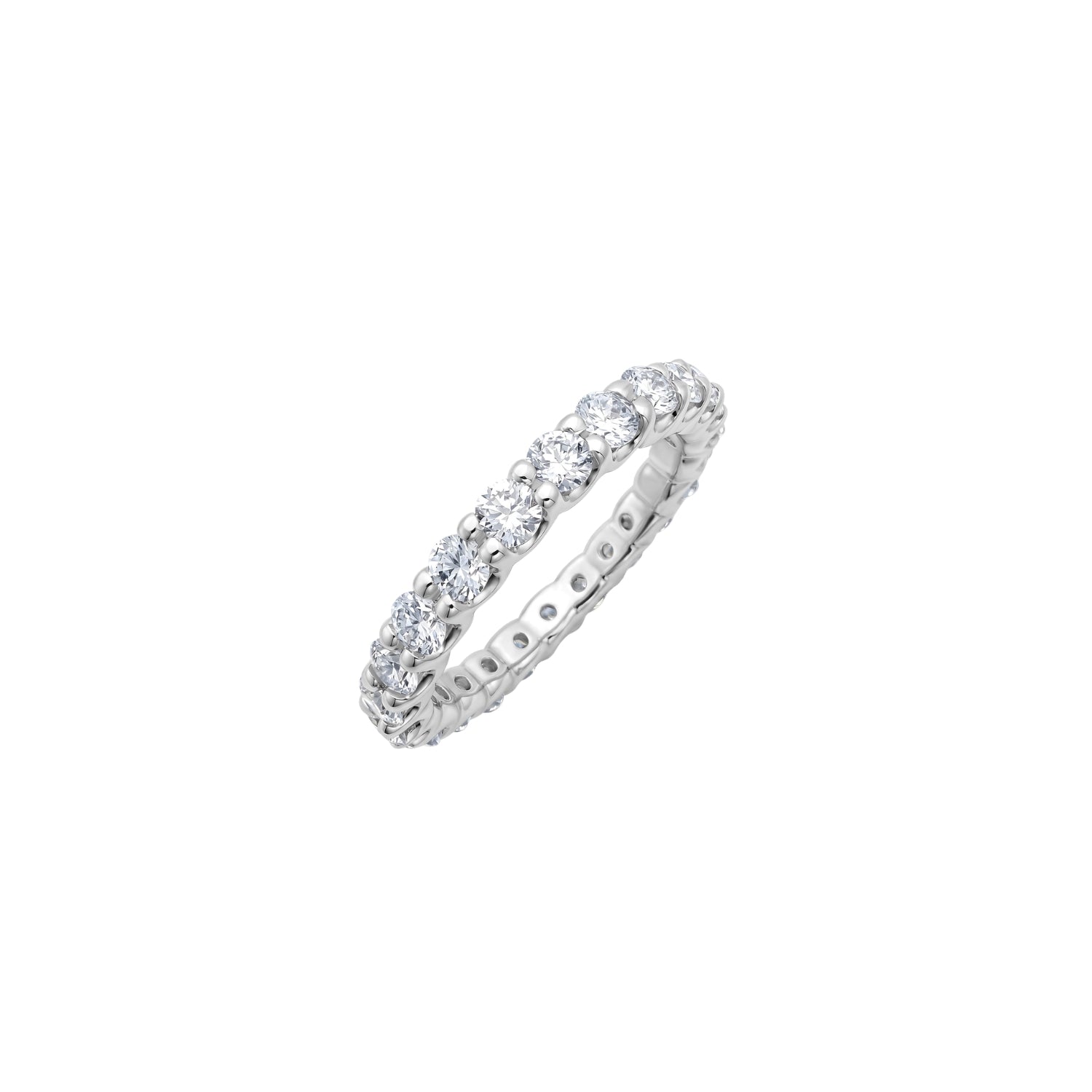 Round Diamond Eternity Band in 14K White Gold