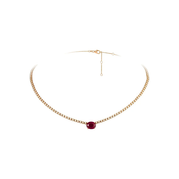 Ruby Diamond Necklace | JJ Jewelry Miami
