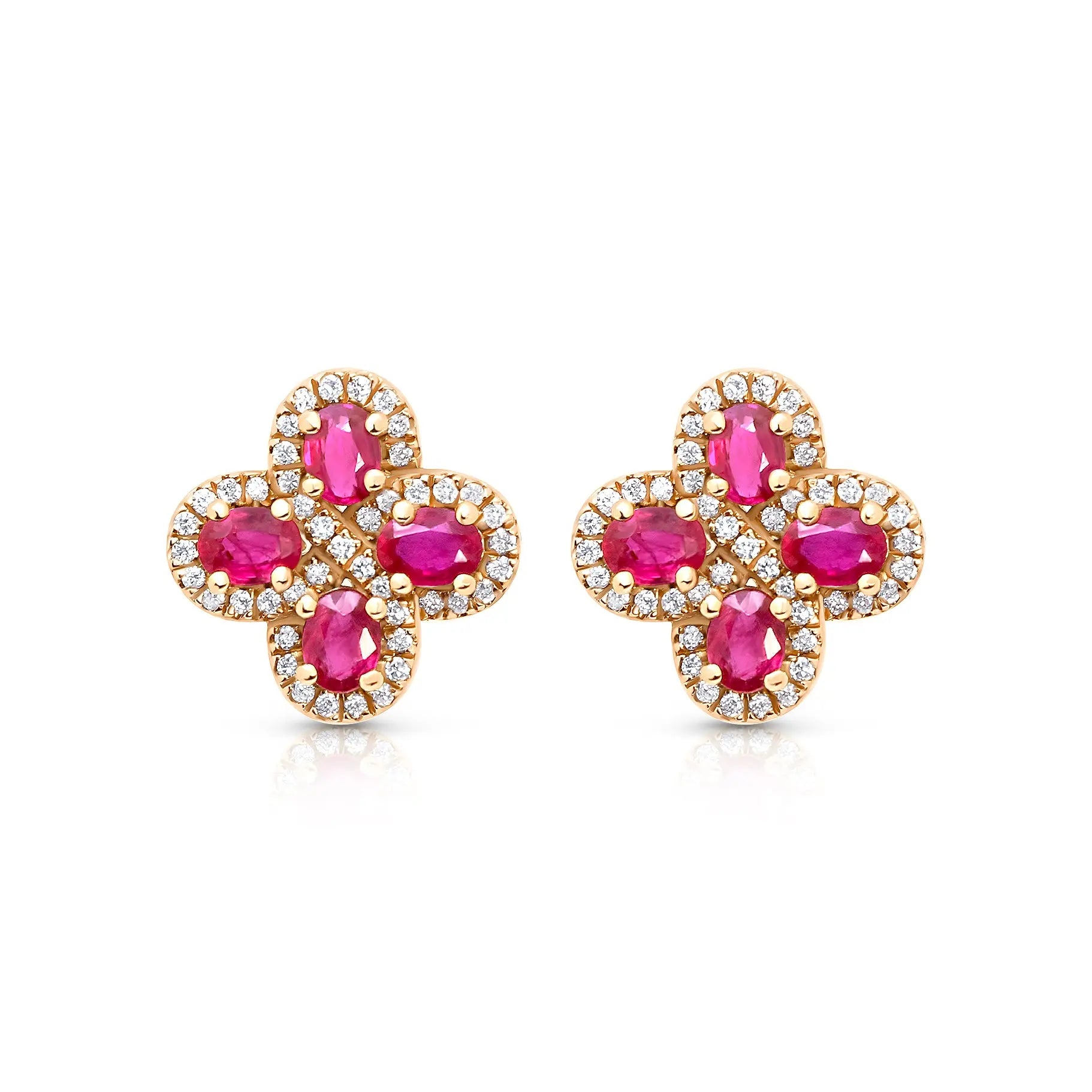   Sapphire Floral Earrings Princess Jewelry Shop