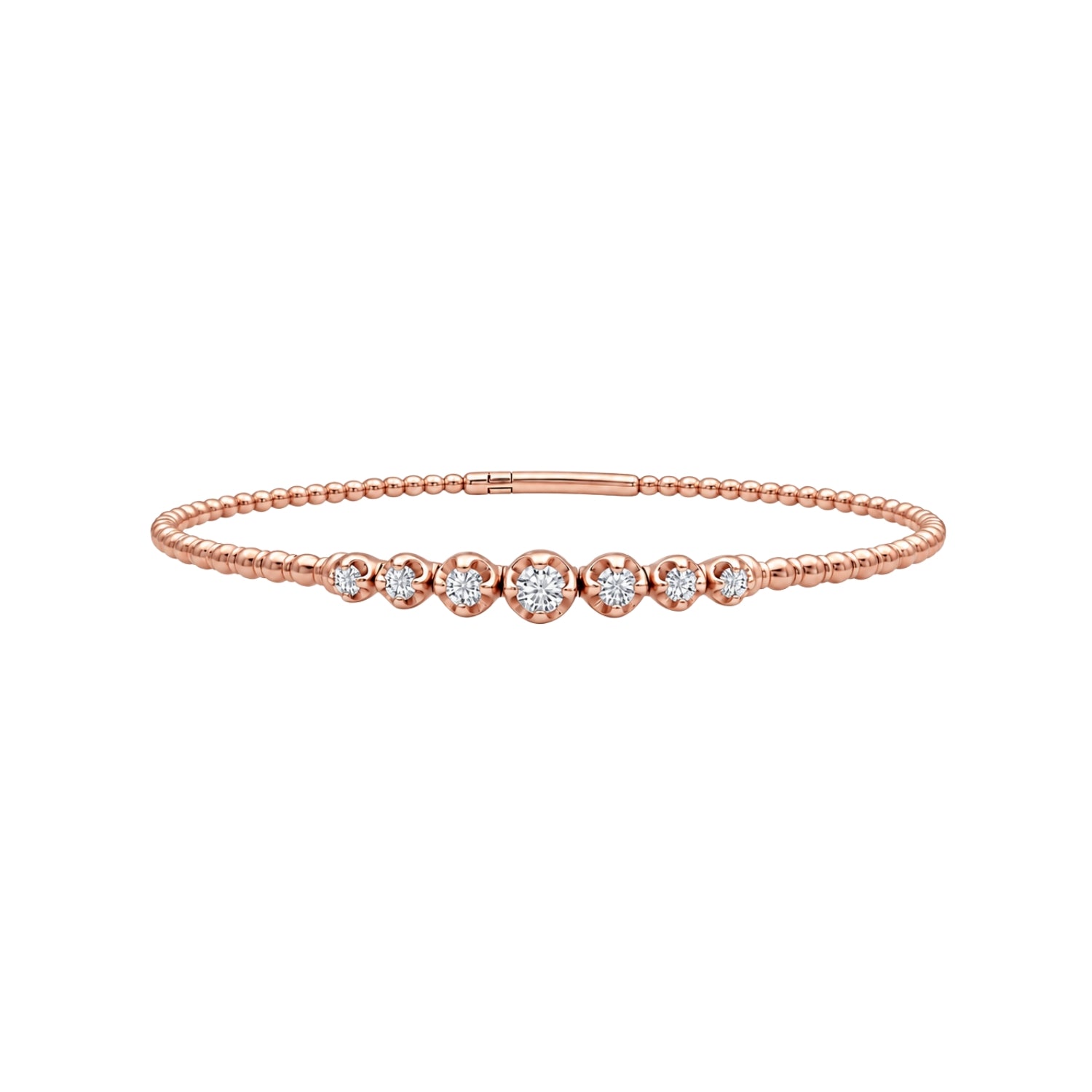 Seven Diamond Beaded Bangle