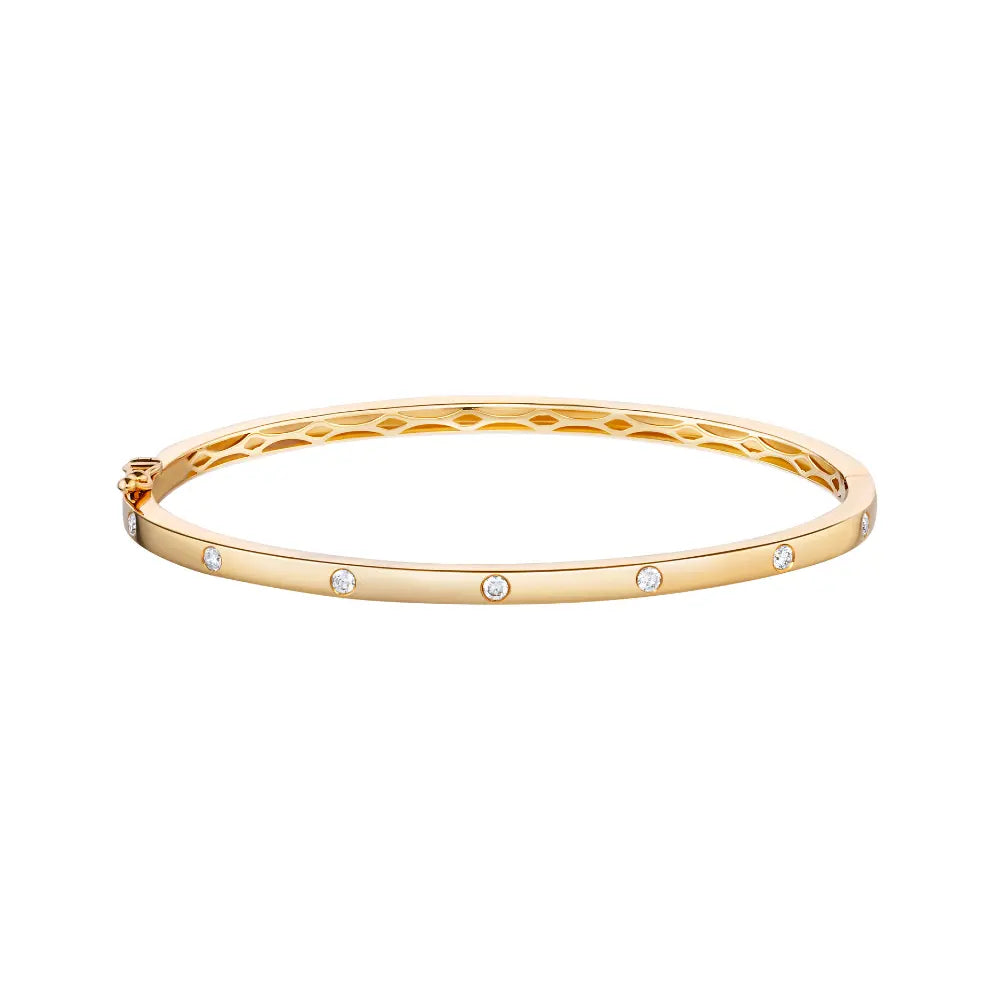 Seven Dot Diamond Bangle-Princess Jewelry Shop