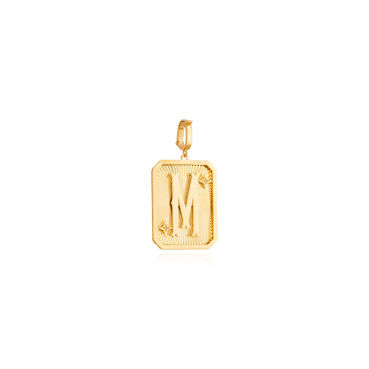Small Gold Letter Medal Pendant