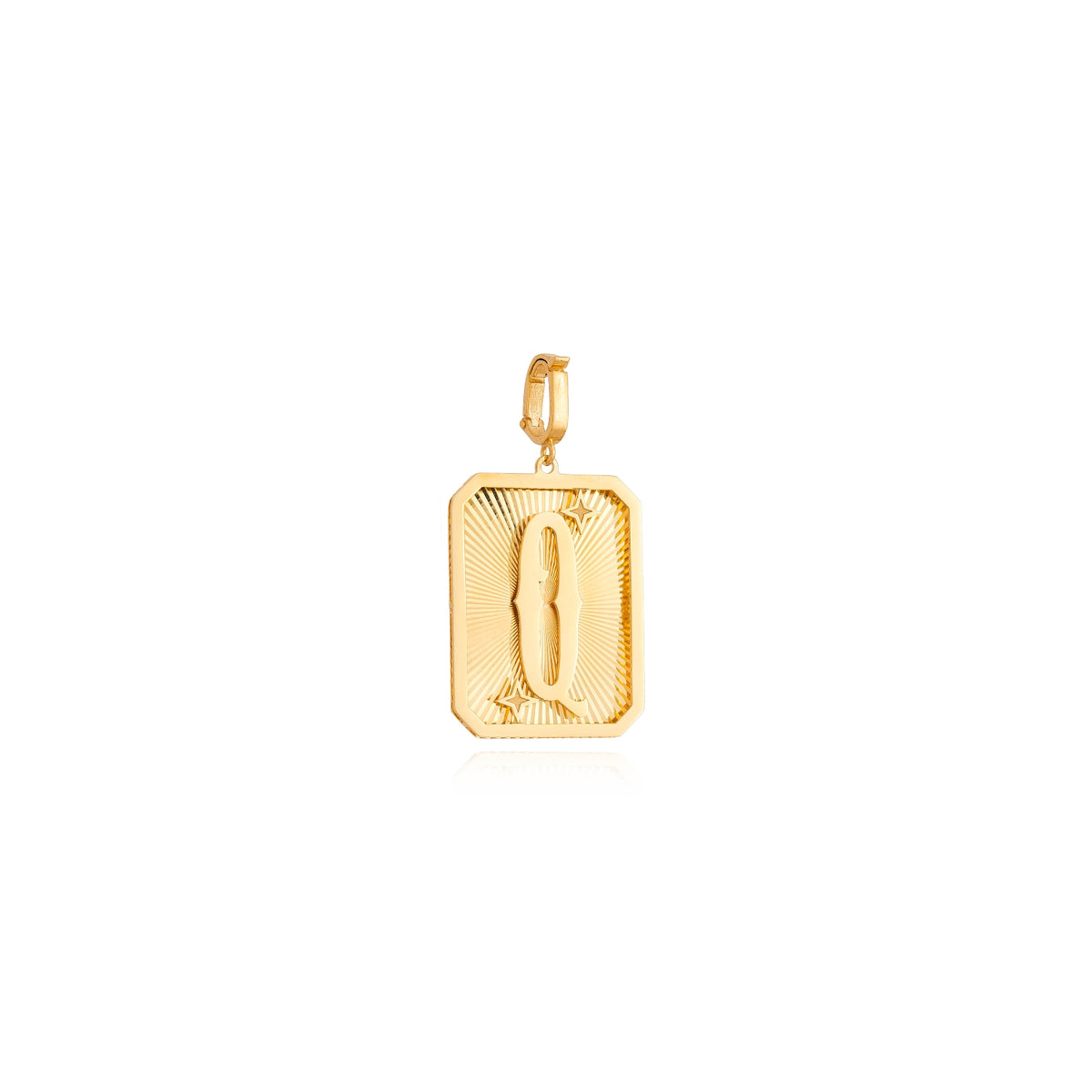 Small Gold Letter Medal Pendant