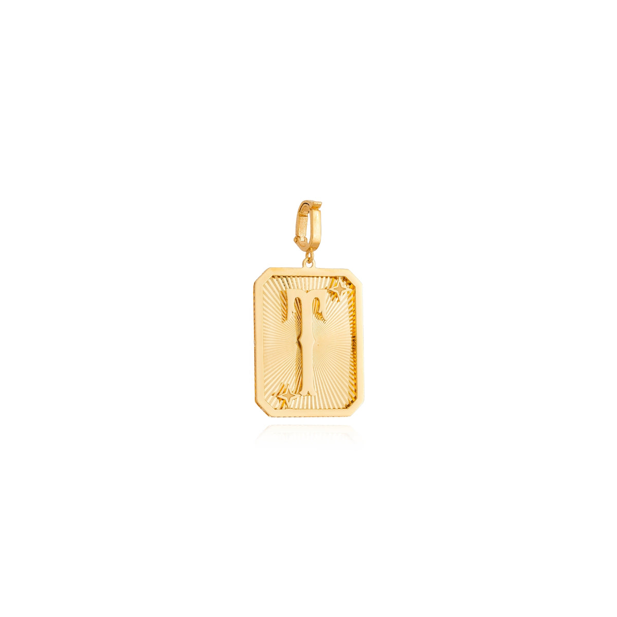 Small Gold Letter Medal Pendant