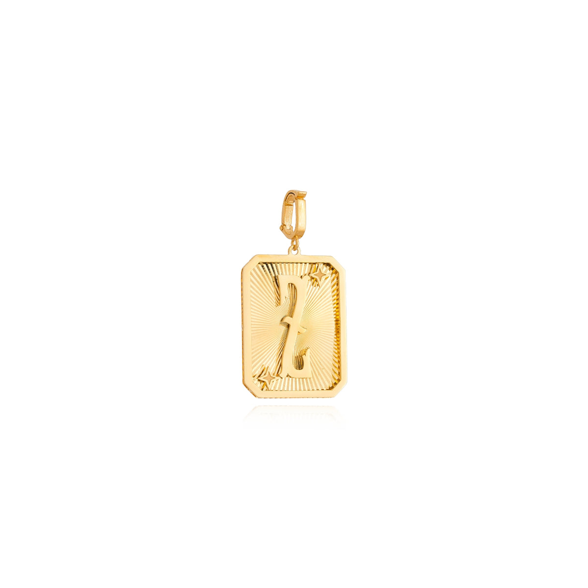 Small Gold Letter Medal Pendant