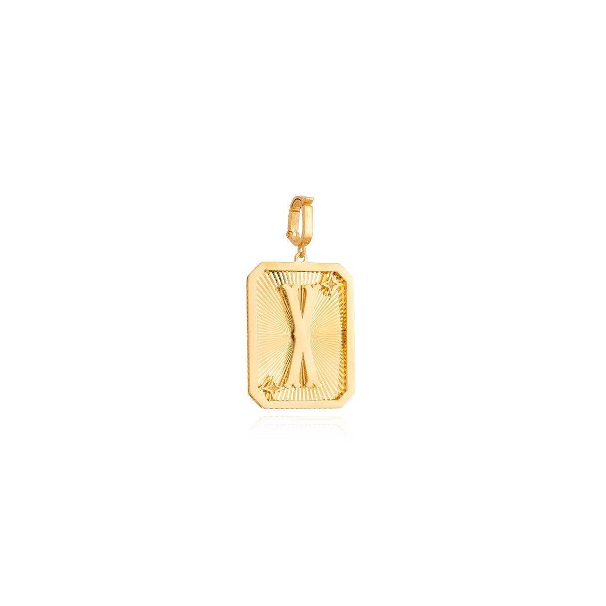Small Gold Letter Medal Pendant