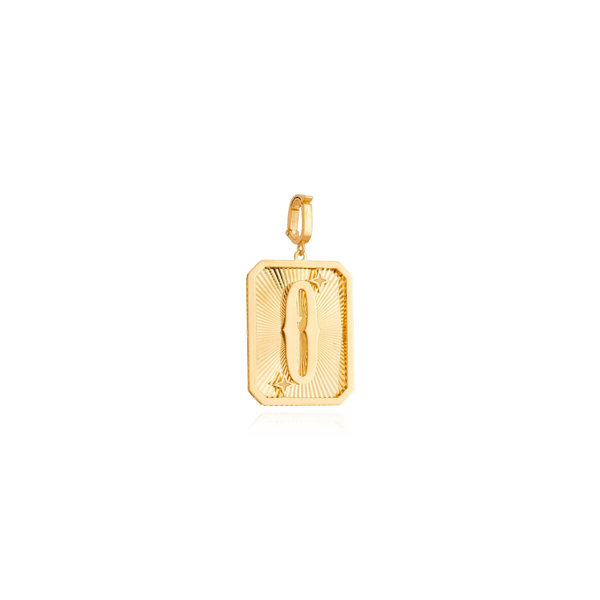 Small Gold Letter Medal Pendant