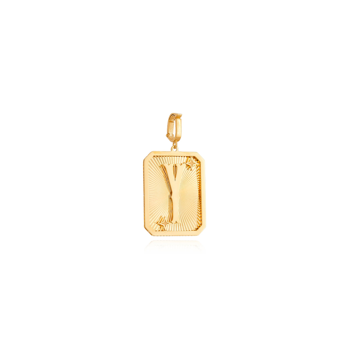 Small Gold Letter Medal Pendant
