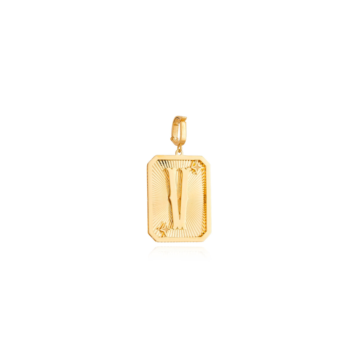Small Gold Letter Medal Pendant