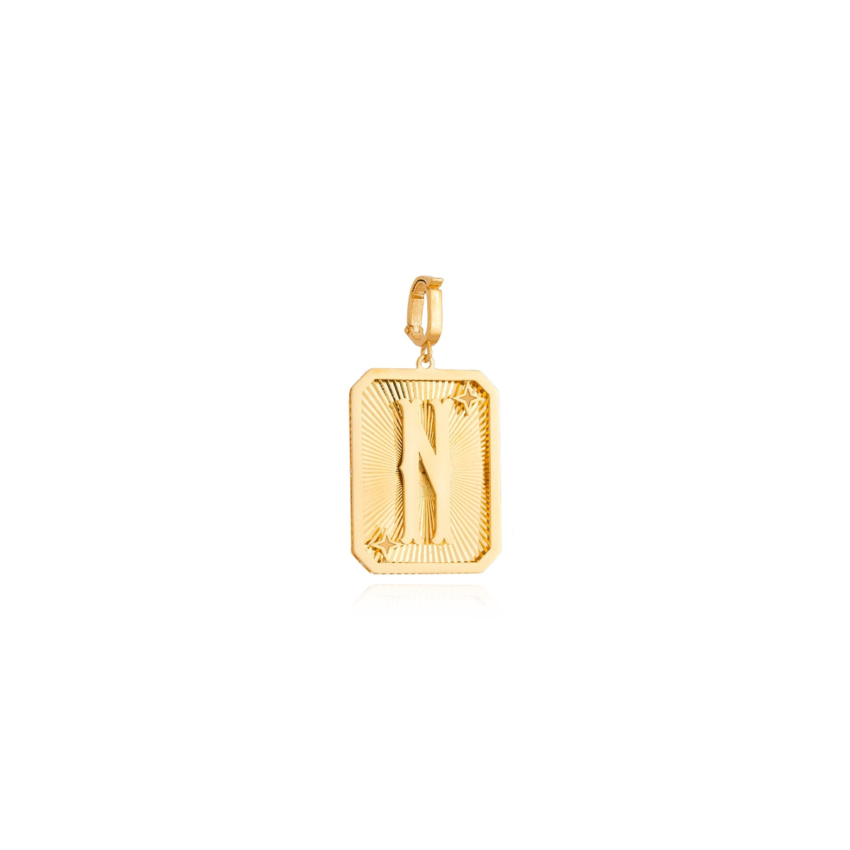 Small Gold Letter Medal Pendant