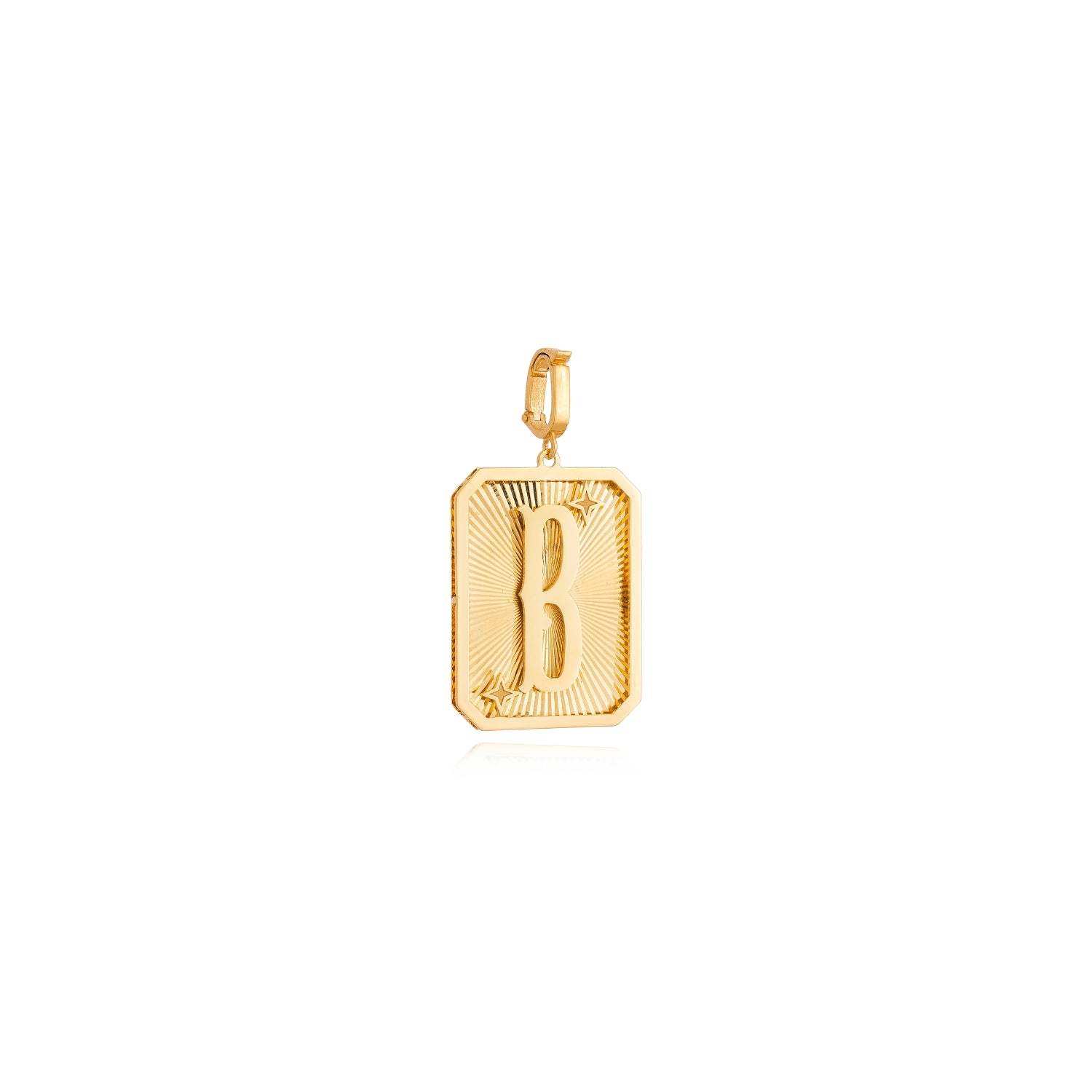 Small Gold Letter Medal Pendant