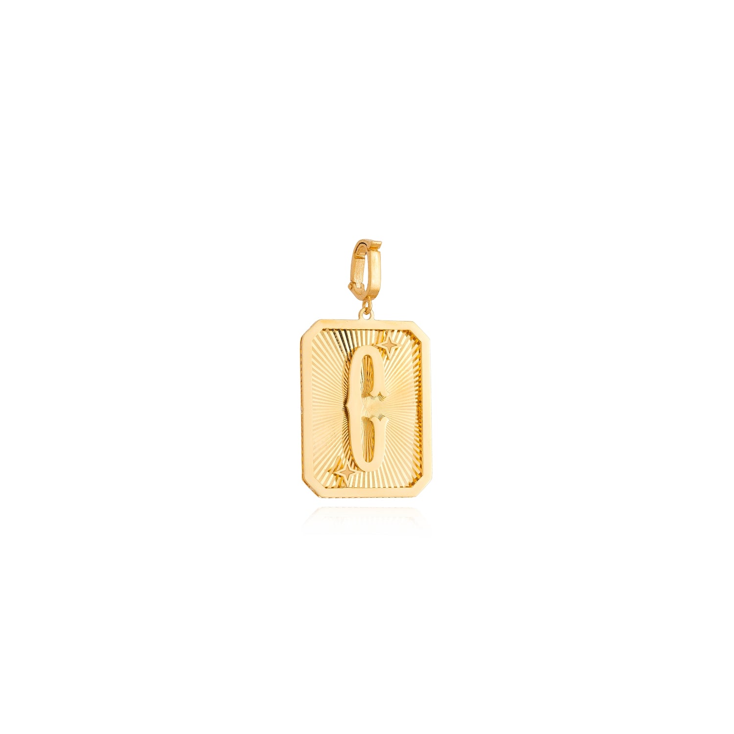 Small Gold Letter Medal Pendant