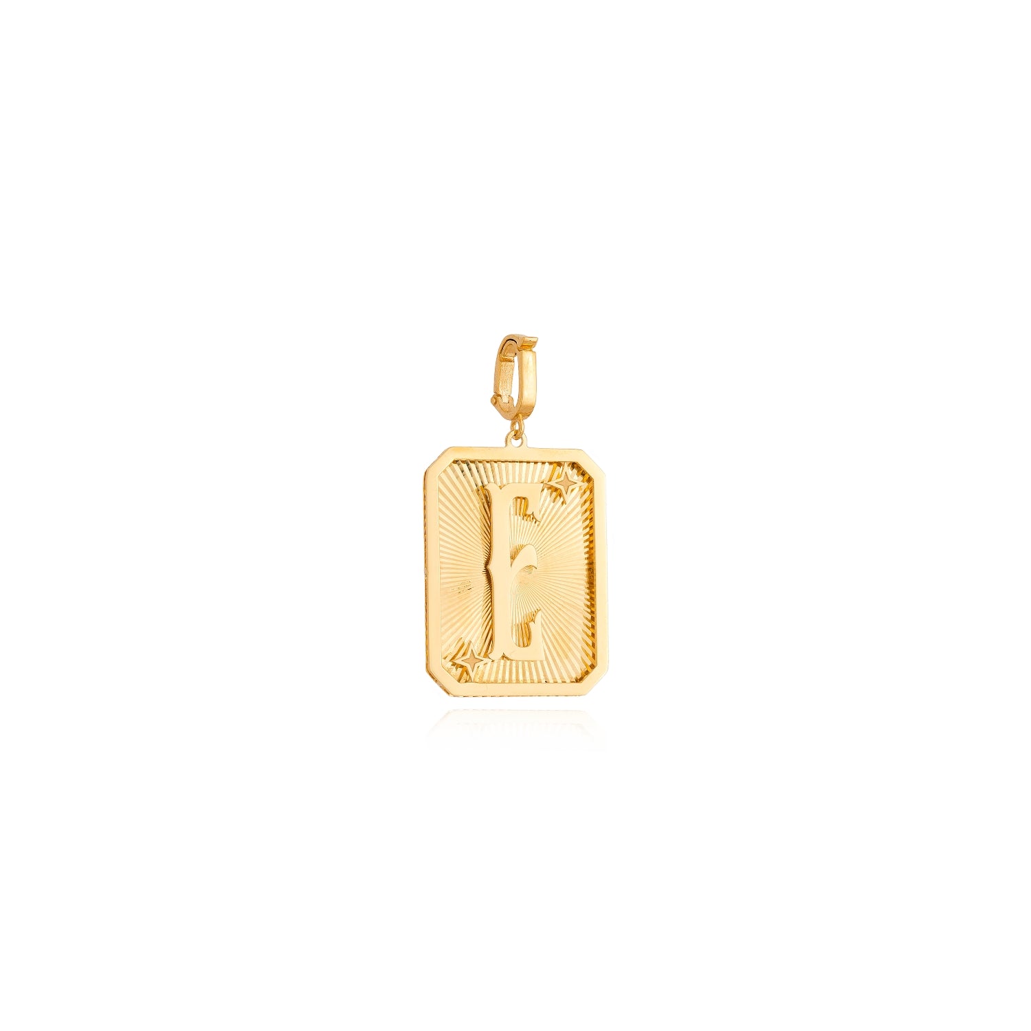 Small Gold Letter Medal Pendant
