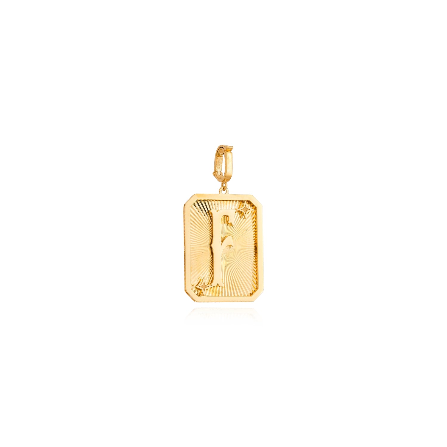 Small Gold Letter Medal Pendant