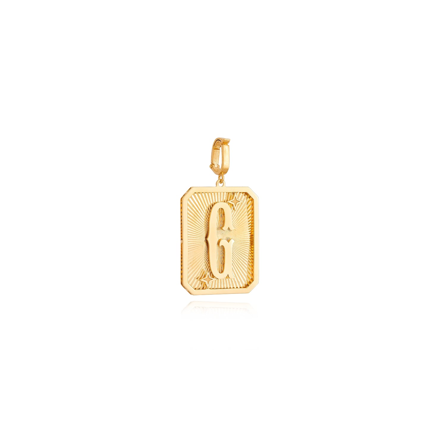 Small Gold Letter Medal Pendant