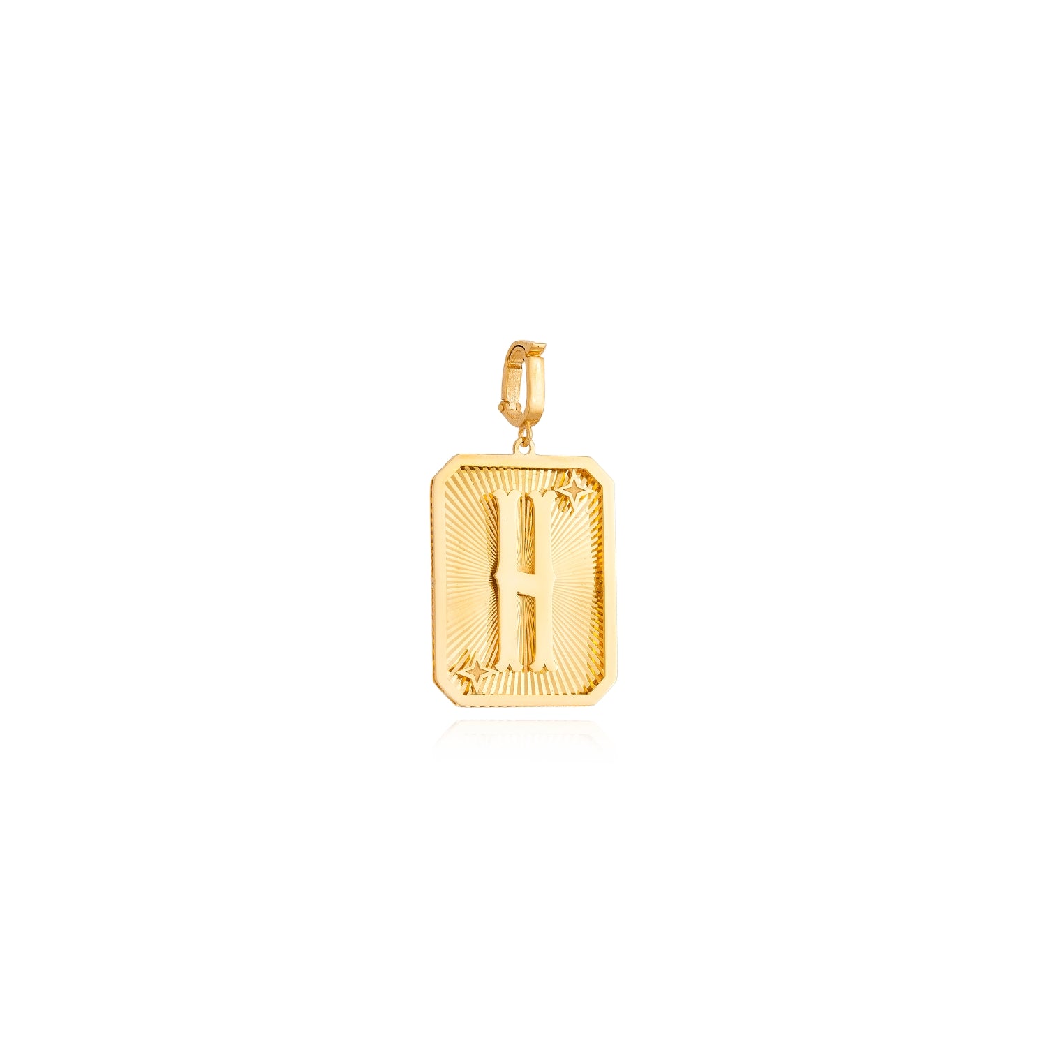 Small Gold Letter Medal Pendant