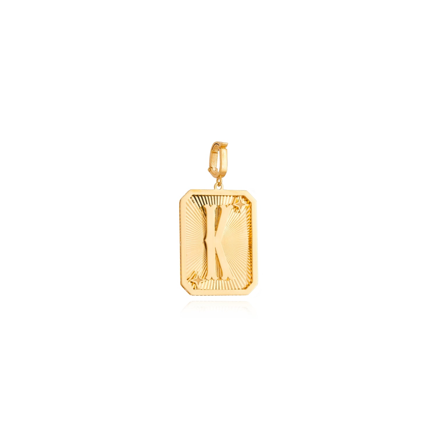 Small Gold Letter Medal Pendant