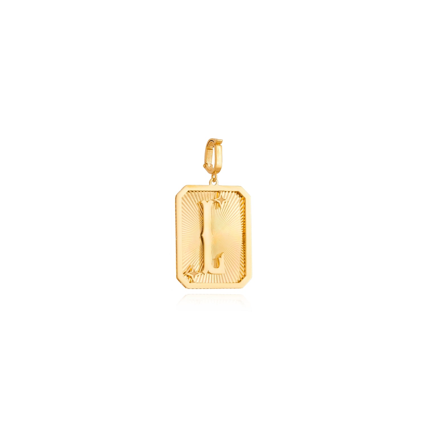 Small Gold Letter Medal Pendant
