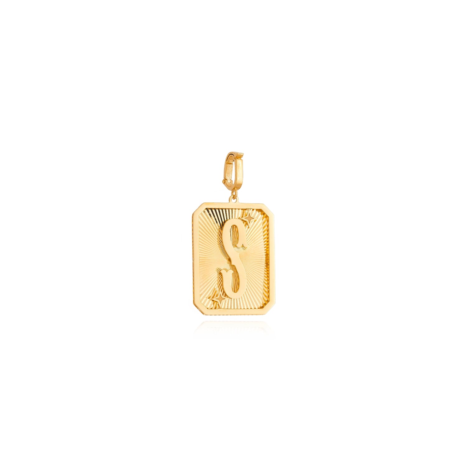Small Gold Letter Medal Pendant
