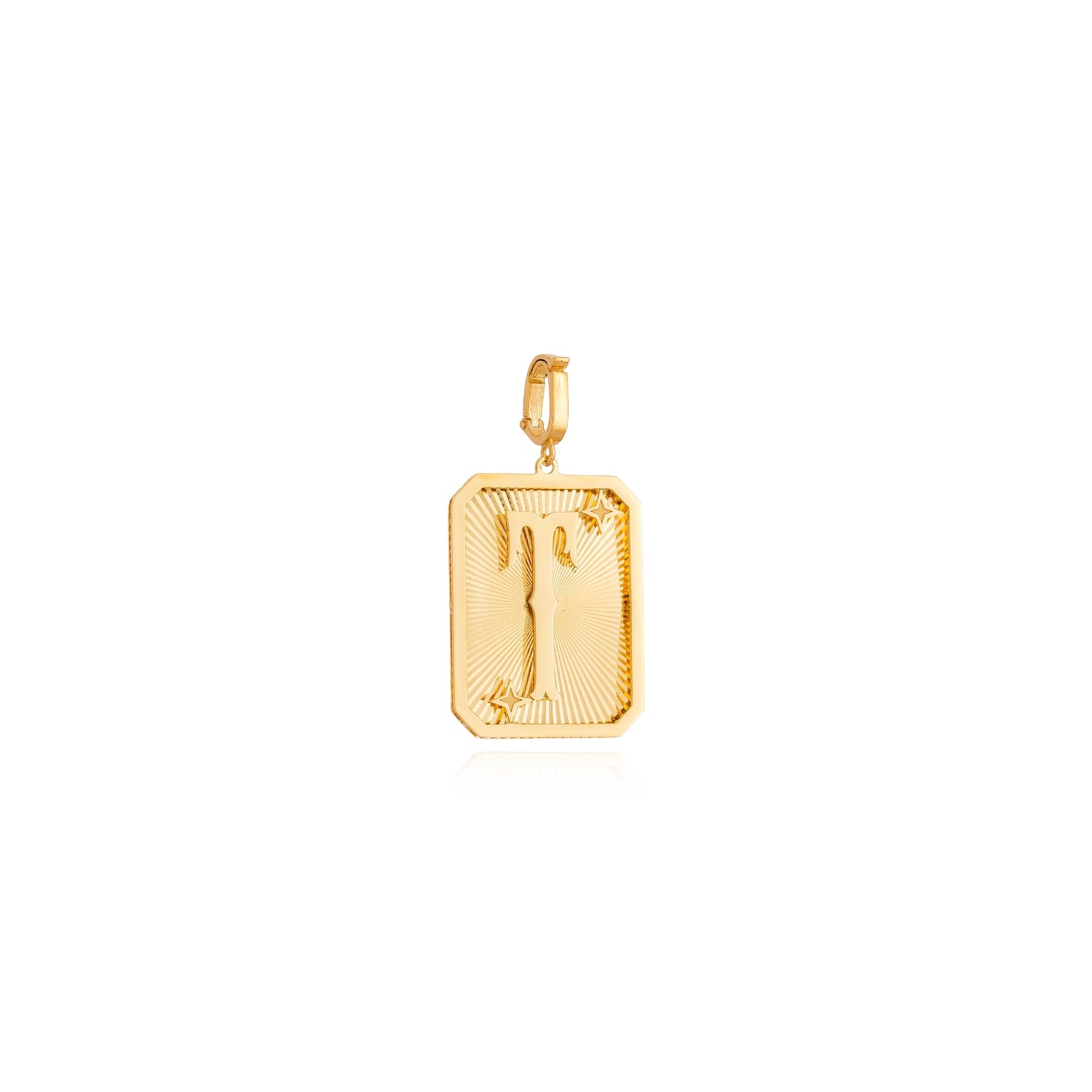 Small Gold Letter Medal Pendant