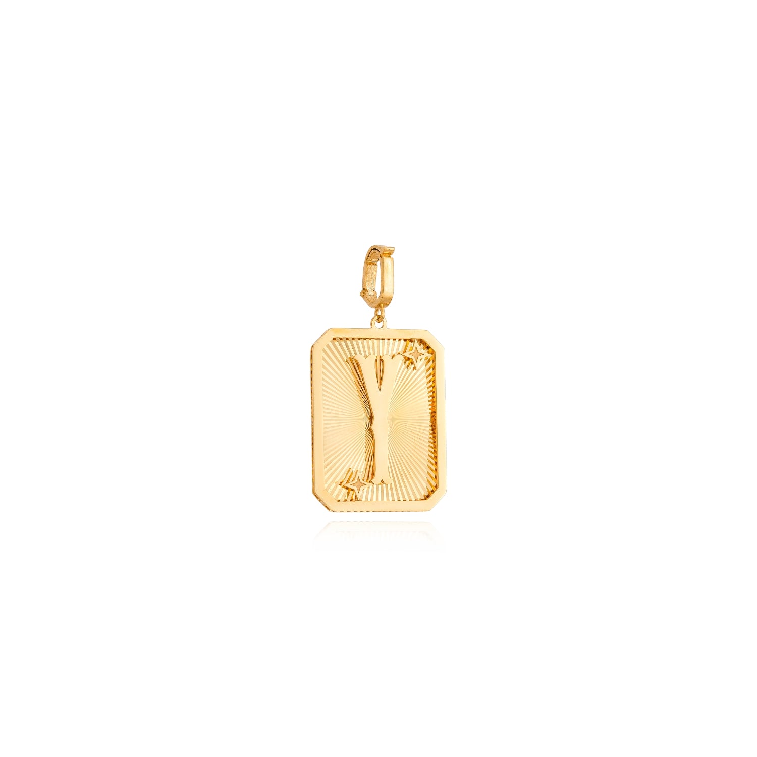 Small Gold Letter Medal Pendant