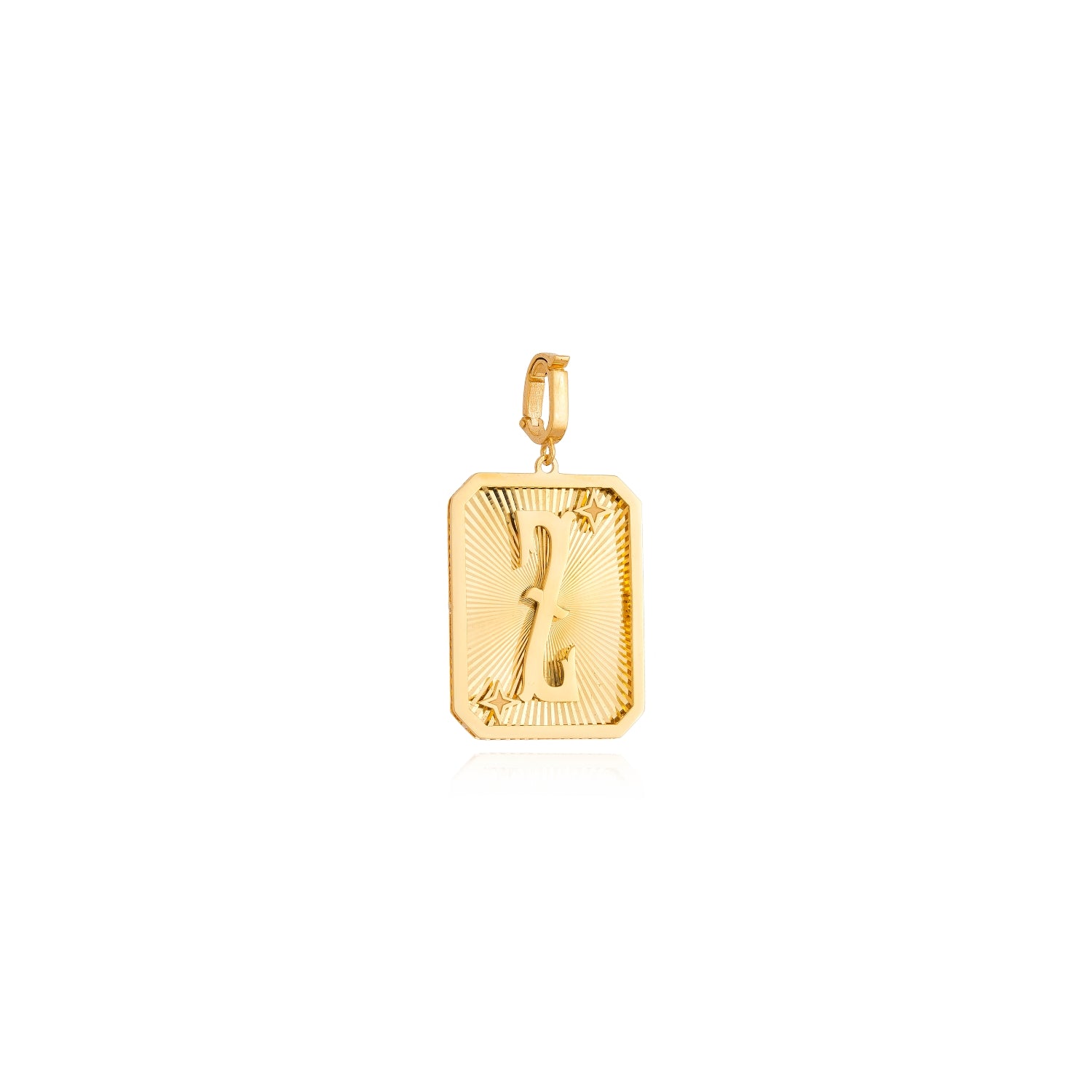 Small Gold Letter Medal Pendant