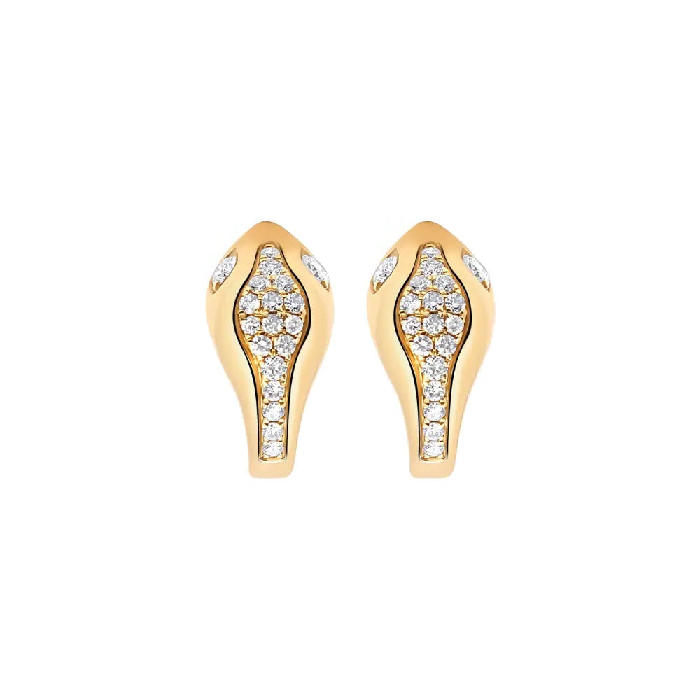   SNAKE HEAD HOOPS D0.60CT  6G 18KY Princess Jewelry Shop